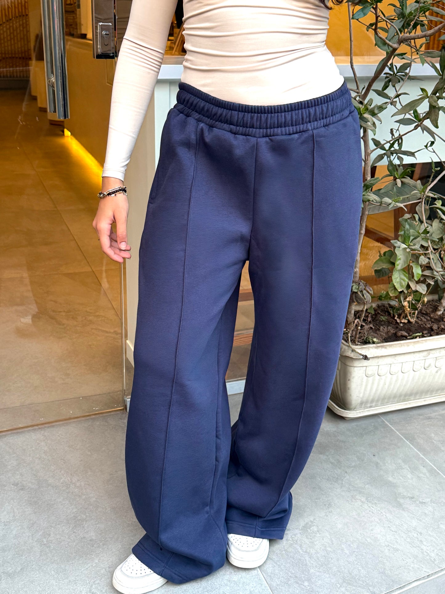 Navy Flow Pants